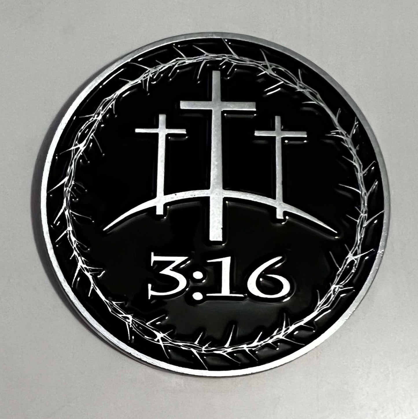 3:16 Cross Fender Badge Emblem-