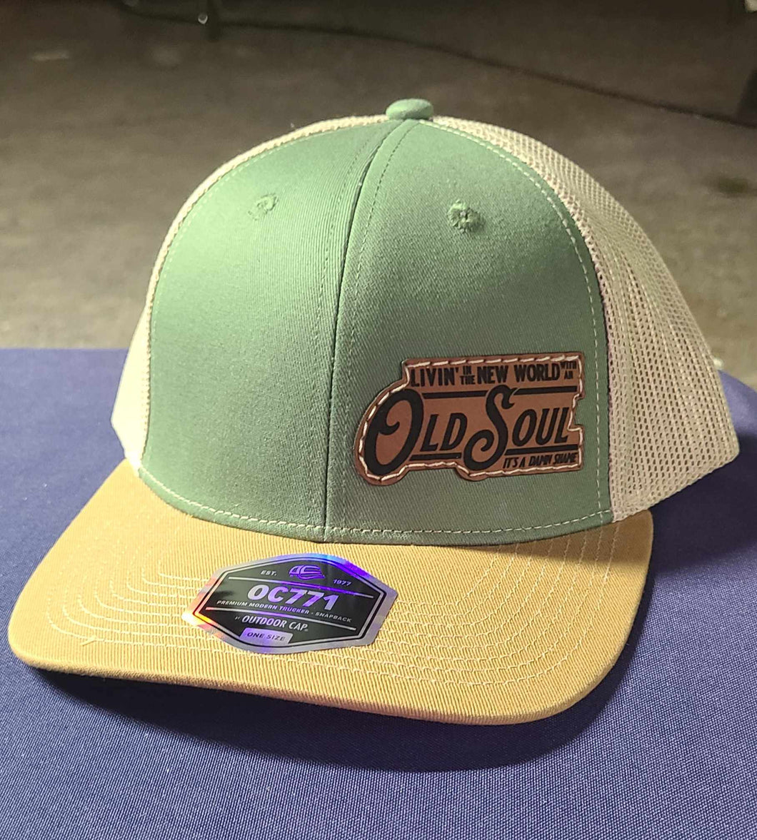 Old Soul Leather Patch Hat