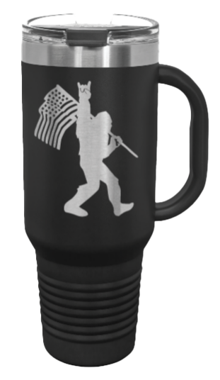 Squatch Flag 40oz Handle Mug Laser Engraved