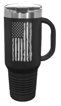 Load image into Gallery viewer, Distressed Flag 40oz Handle Mug Laser Engraved

