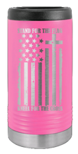 Load image into Gallery viewer, Stand For The Flag Laser Engraved Slim Can Insulated Koosie
