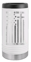 Load image into Gallery viewer, Stand For The Flag Laser Engraved Slim Can Insulated Koosie
