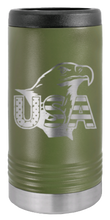 Load image into Gallery viewer, USA Eagle Laser Engraved Slim Can Insulated Koosie
