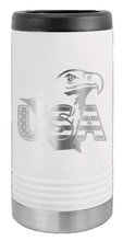 Load image into Gallery viewer, USA Eagle Laser Engraved Slim Can Insulated Koosie
