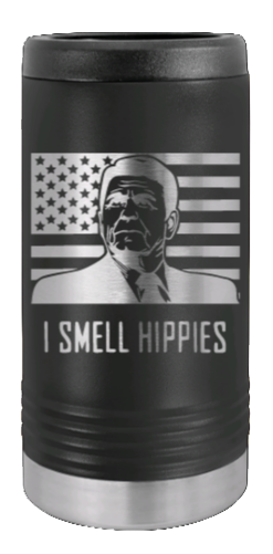 I Smell Hippies Laser Engraved Slim Can Insulated Koosie