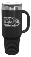 Load image into Gallery viewer, Eagle Flag 2 40oz Handle Mug Laser Engraved
