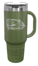 Load image into Gallery viewer, Eagle Flag 2 40oz Handle Mug Laser Engraved
