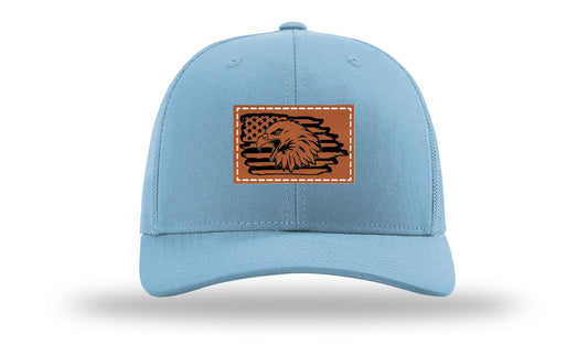 Eagle Flag Leather Patch Richardson 112 Hat