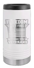 Load image into Gallery viewer, Freedom Isn&#39;t Free 2 Laser Engraved Slim Can Insulated Koosie
