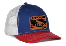 Load image into Gallery viewer, Lets Go Brandon Flag Leather Patch Hat
