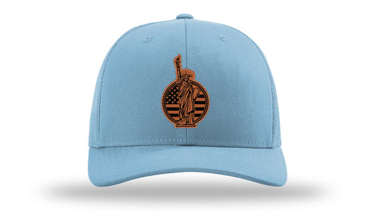Liberty Leather Patch Richardson 112 Hat-Columbia Blue