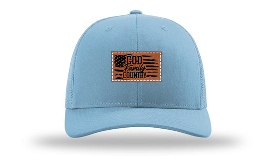 God Family Country Leather Patch Richardson 112 Hat