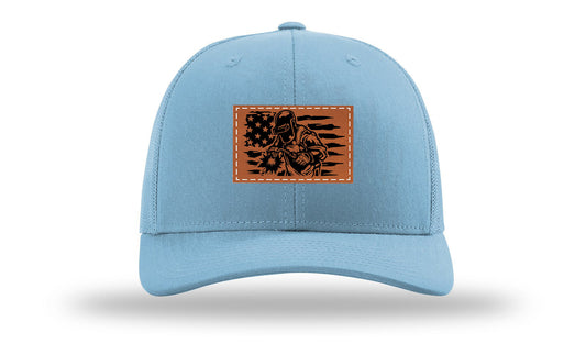 Welder Flag Leather Patch Richardson 112 Hat
