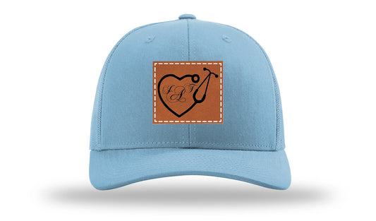 Heart Stethoscope with Monogram Leather Patch Richardson 112 Hat