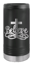 Load image into Gallery viewer, Believe Laser Engraved Slim Can Insulated Koosie
