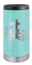 Load image into Gallery viewer, Believe Laser Engraved Slim Can Insulated Koosie
