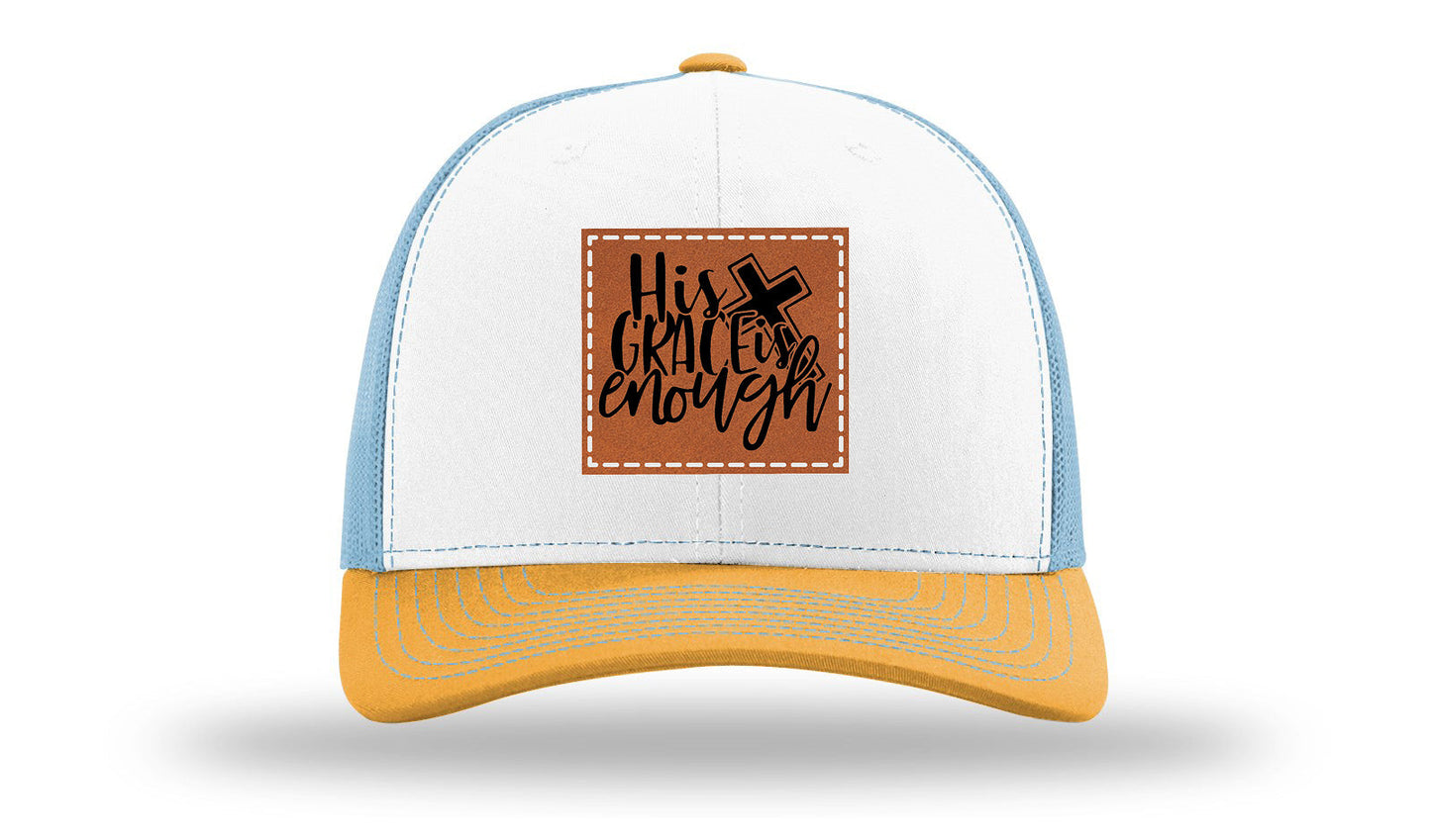 His Grace Is Enough Leather Patch Richardson 112 Hat