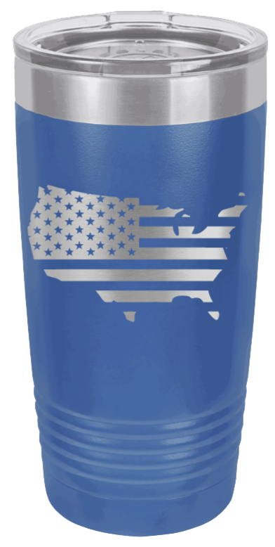 USA Flag Cutout - 20oz Tumbler