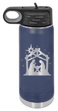 Load image into Gallery viewer, Nativity Laser Engraved Water Bottle (Etched)
