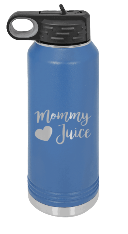 Mommy Juice - 32oz Water Bottle Laser Engraved- Royal Blue