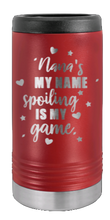 Load image into Gallery viewer, Spoiling Is My Game Nana Laser Engraved Slim Can Insulated Koosie
