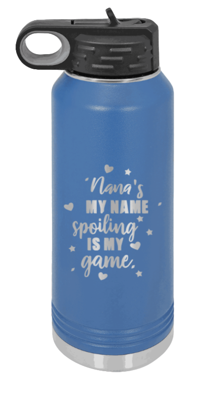Nana's My Name - 32oz Water Bottle Laser Engraved- Royal Blue