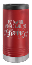 Load image into Gallery viewer, My Favorite People Call Me Granny Laser Engraved Slim Can Insulated Koosie

