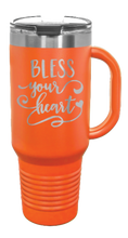 Load image into Gallery viewer, Bless Your Heart 40oz Handle Mug Laser Engraved
