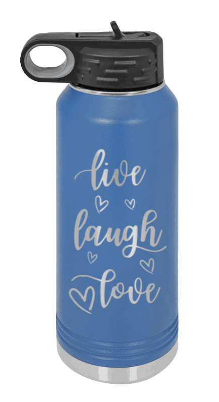 Live Laugh Love - 32oz Mug Laser Engraved- Royal Blue