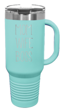 Load image into Gallery viewer, Mom Wife Boss 40oz Handle Mug Laser Engraved
