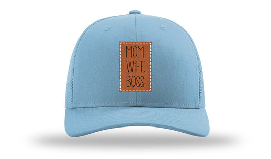 Mom Wife Boss Leather Patch Richardson 112 Hat