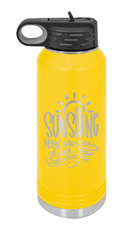Sunshine Mixed With Hurricane - 32oz Mug Laser Engraved- Yellow