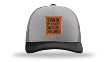 Load image into Gallery viewer, I Run On Whiskey Chaos and Cuss Words Leather Patch Richardson 112 Hat