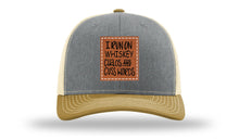 Load image into Gallery viewer, I Run On Whiskey Chaos and Cuss Words Leather Patch Richardson 112 Hat