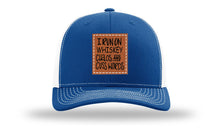 Load image into Gallery viewer, I Run On Whiskey Chaos and Cuss Words Leather Patch Richardson 112 Hat