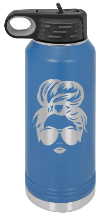 Hairbun - 32oz Mug Laser Engraved- Royal Blue