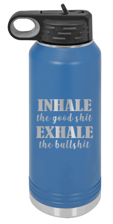 Inhale Exhale - 32oz Mug Laser Engraved- Royal Blue