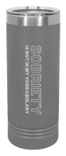 Load image into Gallery viewer, Sobriety Laser Engraved Skinny Tumbler (Etched)
