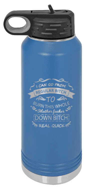 Regular Bitch - 32oz Mug Laser Engraved- Royal Blue