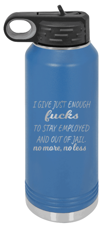 Just Enough F*cks - 32oz Mug Laser Engraved- Royal Blue