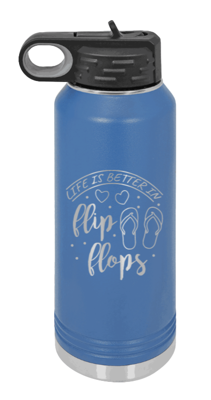 Life Is Better In Flip Flops - 32oz Mug Laser Engraved- Royal Blue