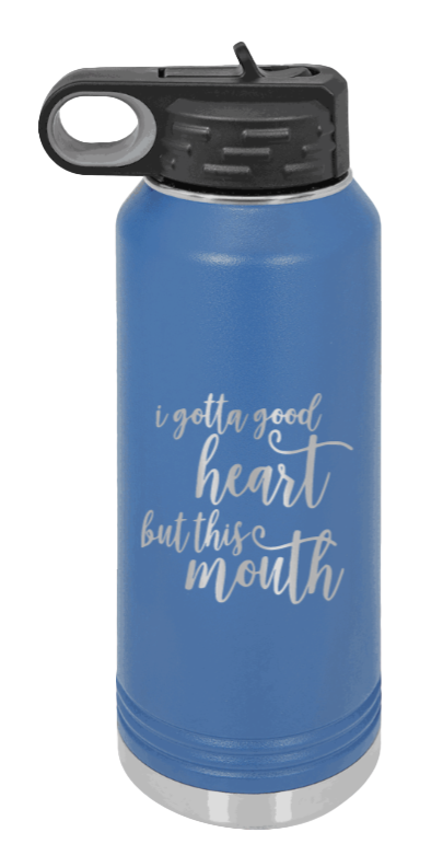 But This Mouth - 32oz Mug Laser Engraved- Royal Blue