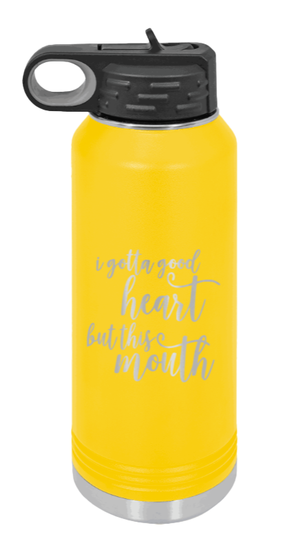 But This Mouth - 32oz Mug Laser Engraved- Yellow
