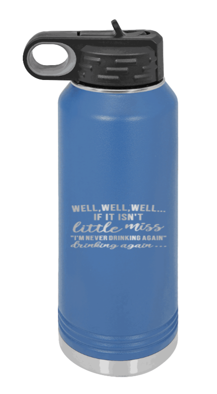 Never Drinking Again - 32oz Mug Laser Engraved- Royal Blue