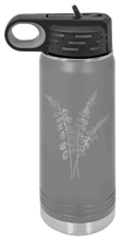 Load image into Gallery viewer, Blue Bells Laser Engraved Water Bottle (Etched)
