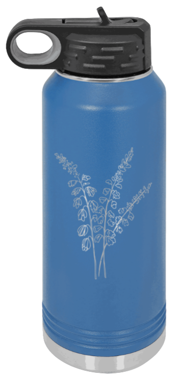Blue Bells - 32oz Water Bottle Laser Engraved- Royal Blue