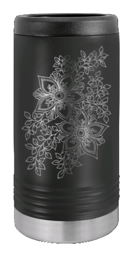 Cherry Blossom Laser Engraved Slim Can Insulated Koosie