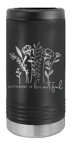Different Is Beautiful Laser Engraved Slim Can Insulated Koosie