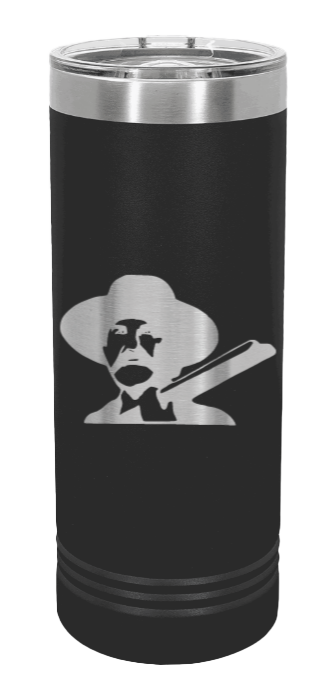 Tombstone Hells Coming Laser Engraved Skinny Tumbler (Etched)