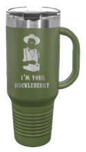 Load image into Gallery viewer, Tombstone I&#39;m Your Huckleberry 40oz Handle Mug Laser Engraved
